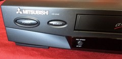 VTG Mitsubishi HS-U445 VHS Hi-Fi VCR 4 Head Video Cassette Recorder RCA Tested