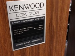 Pair Vintage Kenwood LSK-703 (3 ) way Speaker System 160 Watts. Great Condition
