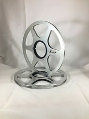 ONE PAIR New 10.5″ Anodized Aluminum metal Reels Silver