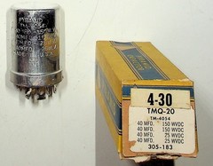 Pyramid Vintage Capacitor TM-4054 TMQ-20 Silver Tone Electronic Component NOS