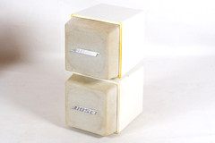Vintage BOSE AM-5 Speakers Accustimass Cube System White TESTED WORKING