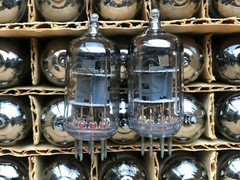 2x 6J1P (6J1 EF95 6AK5 6F32) GOLD GRID (NEW Little Dot Amp) MATCHED PAIR #2 1976