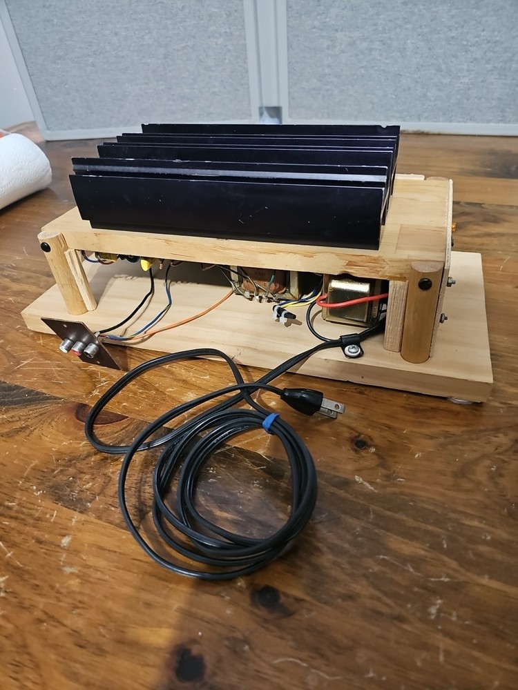 Vintage DIY Solid State Power Amplifier TO-3 Transistors Large Heatsinks AS-IS