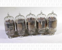 General Electric GE 5965 Vacuum Tubes Tested Clear Top Used Good Lot Of 5