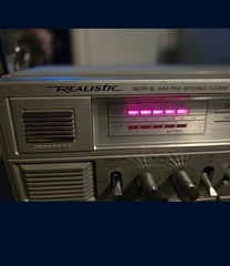 Realistic SCR-6 AM/FM Stereo Cassette Music System Works (Cord Not Included)