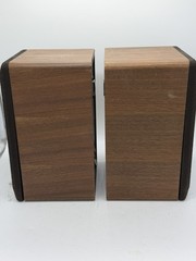 Set of Vintage Realistic Minimus 7W Speakers 40-2039A Walnut Wood 8 Ohms 40W Max