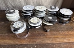 Lot of 25 Mixed VHS Tape Reels 3.5” Used