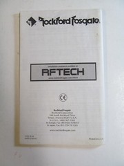 Audio Manual Rockford Fosgate Punch Amplifiers 150/200/300/400/500/700/S cl