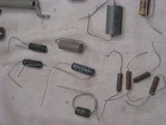 not tested vintage capacitor lot SPRAGUE 270021 Vitamin Q Mallory TC75A x 2 ++