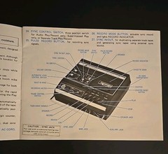 Audiotronics 152S Cassette Recorder Player Vintage Owners Manual Instructions