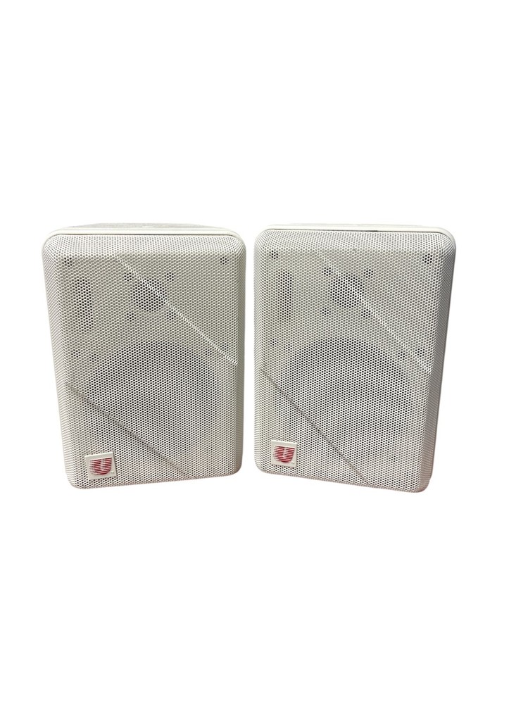 2x S-100 White Compact Monitor Speakers