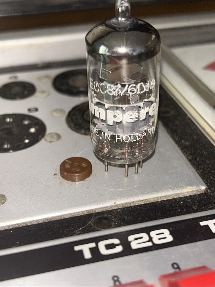 1 Amperex 6DJ8/ECC88 Vintage Tube Tested On Sencore Tc28 MADE IN HOLLAND