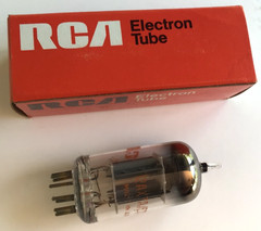 Vintage RCA 12AX7A Tube Short Gray Plate Top Getter USA Tested Good NOS Orig Box
