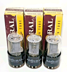 3 Date Matched Admiral /GE 6SN7GTB Vacuum Tubes Tested NOS On Calibrated TV – 7