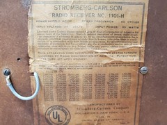 Beautiful Vintage Stromberg Carlson Radio Model 1101-H Tube Radio Working