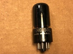Vintage 1940s Tung-Sol 35L6GT Output Tube Tests Good Black Glass