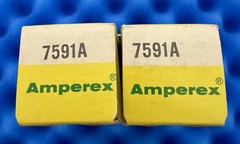 TWO Amperex 7591A Tubes / Amplitrex Tested 💪 +100% / 1978 Dates / 2% Gm Matched