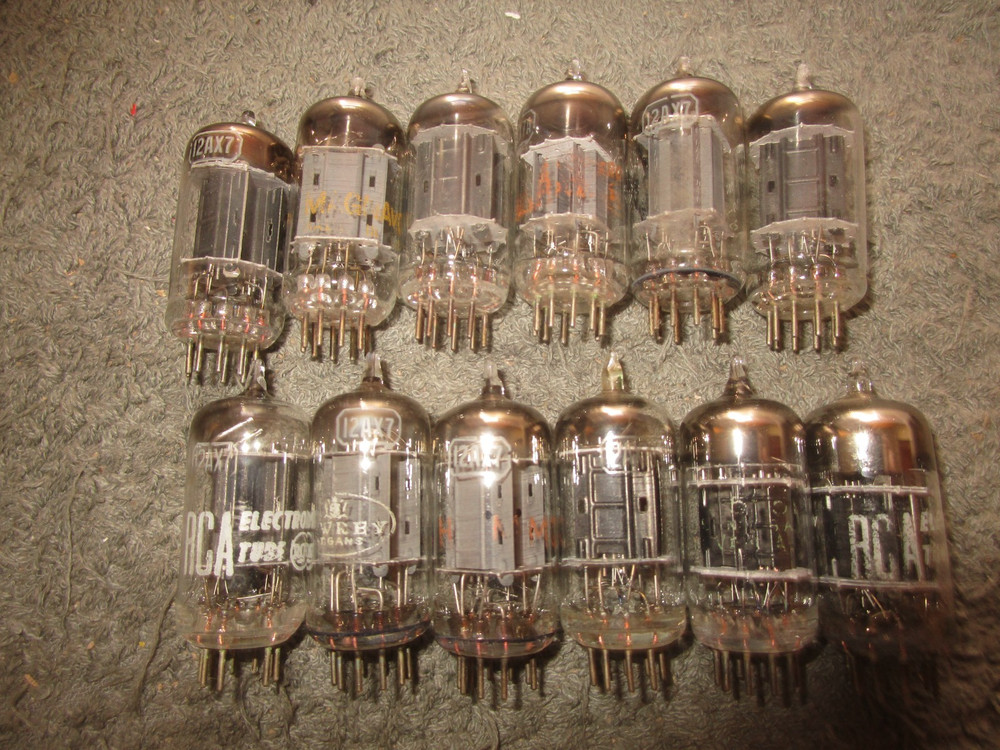 (12) NOS to Strong RCA Made 12AX7/12AX7A Guitar Audio Tubes