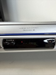 Panasonic PV-V4624S 4-Head VHS VCR Video Cassette Player Silver w/ remote works