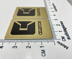 Celestion Speaker Badge Logo Emblem PAIR Gold Aluminum Custom Made