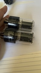 Matched Pair 12SN7 GT Black Plates D Getters RCA Nos