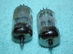 2 Bell & Howell MATCHED Pair 7025 12AX7 ECC83 Audio Tubes STRONG GREY PLATE 1966