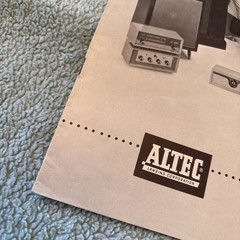 Vintage Altec Catalog Finished Cabinet & Floor Speakers Stereo Equipment 1964 #F