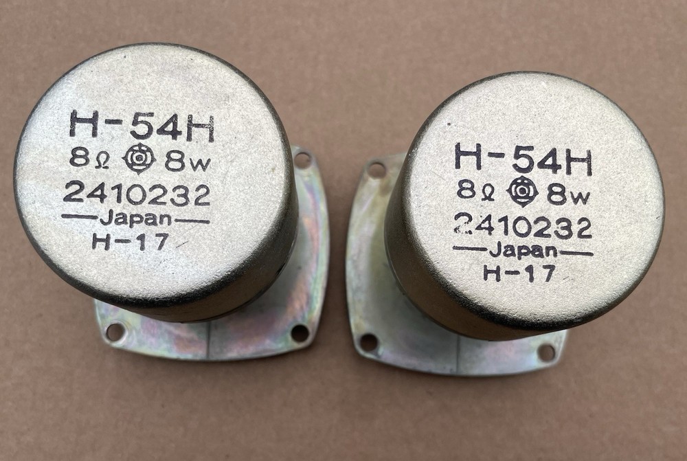 Pair Hitachi H-54H HF Bullet Tweeter Alnico Driver DOD & 8.1 DCR- HS-1400W