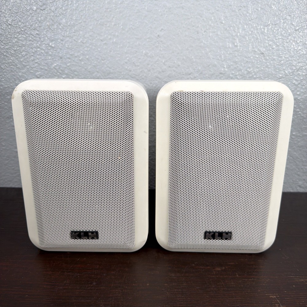 New—KLH 990A-W 100Watt All Purpose Speakers Antique White Indoor Outdoor