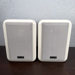 New—KLH 990A-W 100Watt All Purpose Speakers Antique White Indoor Outdoor