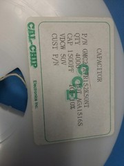 Reel of GMC21X7R152K50NT, Cap Ceramic 1500pf 50V 805 (Locate E1)