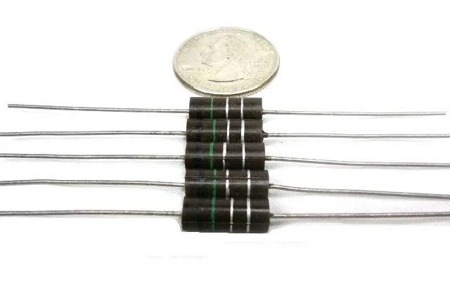 0.05 OHM 1 WATT ALLEN QTY-2 TUBE AMP AMPLIFIER WIRE WOUND EMITTER RESISTOR