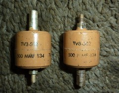 CRL TV-502 Door Knob Capacitors 500pf@20kV 2pcs