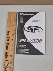 Rockford Fosgate Punch 2-Channel Amplifier Installation Operation Booklet Manual