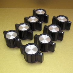 Vintage Black Audio / Radio / Amp Knobs LOT of 8