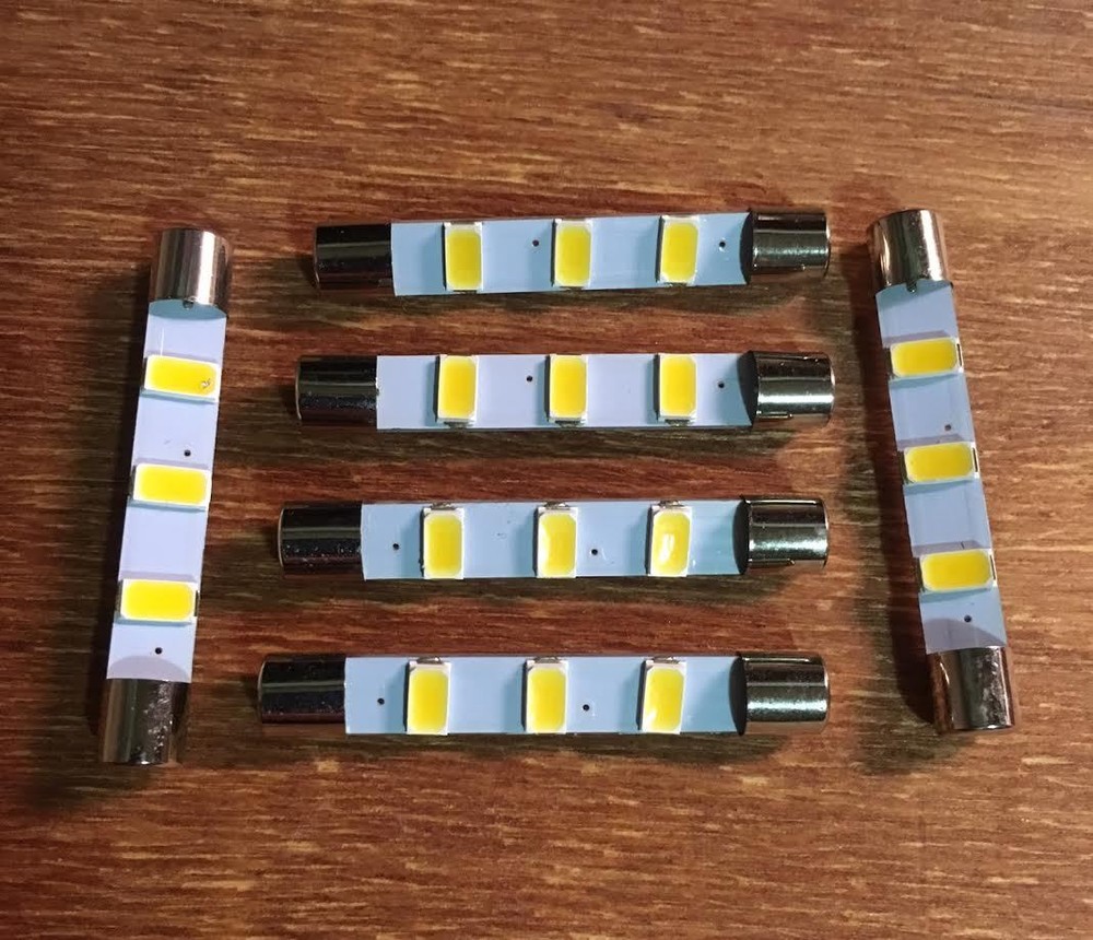 (6) WARM WHITE 41MM-LED FUSE LAMP/ 6.3V/MR74-MR77- MR65-MR78 / McIntosh Lights