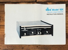 DBX Model 1BX 1 BX Range Expander Owners / User Manual *Original*