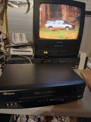 Memorex 4 Head VHS VCR MVR-4049 Works No Remote See Pics