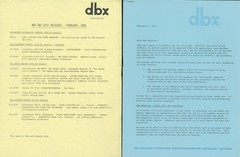 1980 DBX Discussions Dealer Newsletters Digital Disc Releases HiFi Stereo Audio