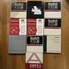 10 Assorted Reel to Reel 7″ Tapes Blanks Used pre-recorded Scotch Ampex (Group A