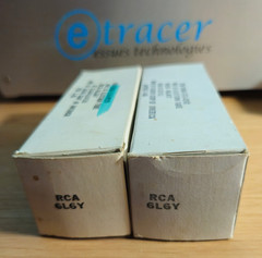 6L6Y MATCHED PAIR RCA AUDIO POWER TUBES NOS NIB *eTRACER* #12B1