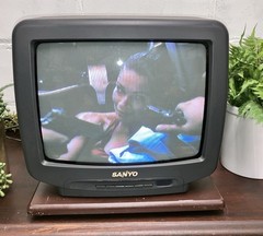 Sanyo Vintage AVM-1306 13″ CRT TV Retro Gaming 1997 Vintage Works Coaxial Cable