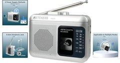 Portable TR606 Tape Recorder – Multi-Mode AM/FM & Voice Recording – Silver