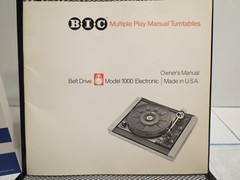Vintage 1970’s BIC 1000 Turntable Owner’s Manual, Warranty Card & More – Nice