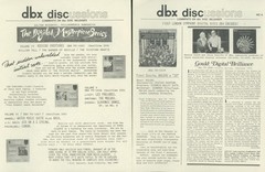 1980 DBX Discussions Dealer Newsletters Digital Disc Releases HiFi Stereo Audio