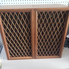 Vintage Pioneer CS-66 Speakers Wood Cabinets Lattice Grills 10” 3-Way 8 Ohms 40W