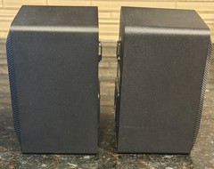Optimus Pro 7AV Speakers RadioShack 40-2048 Black Metal Minimus 7 Bookshelf Pair