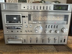 Yorx M2608 Stereo System Receiver EQ AM FM Cassette 8 Track Works *Read*