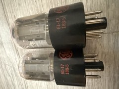 NOS Matched Quad GE 6SN7 GTB Red Label Side Getters OLD STOCK 60s