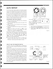 Pioneer RT-909 Reel to Reel Tape Deck Owners Manual